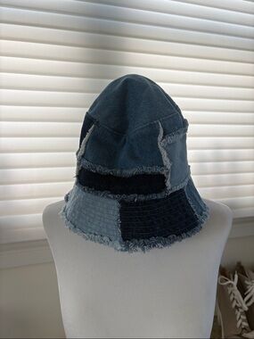Zara Light and Medium Blue Denim Bucket Hat